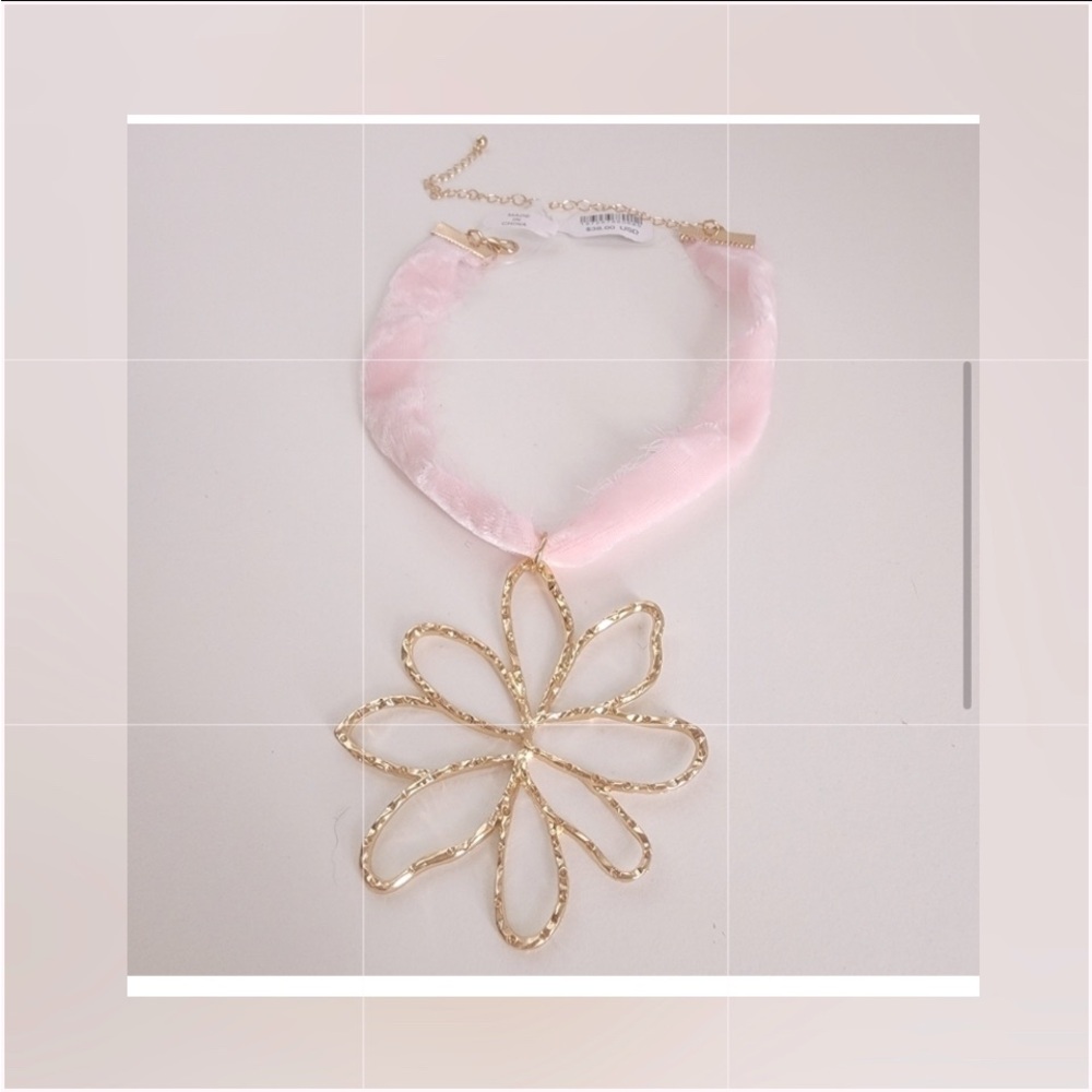 🎀NWT FP Sold Out Pink Annabelle Choker Ribbon Necklace Beautiful!🥰 - Picture 4 of 8